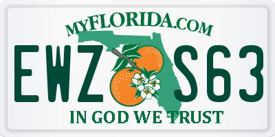 FL license plate EWZS63