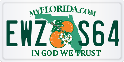 FL license plate EWZS64