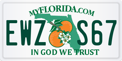 FL license plate EWZS67
