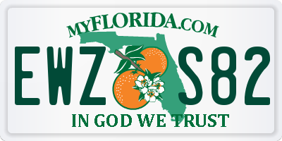 FL license plate EWZS82