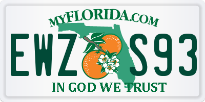 FL license plate EWZS93