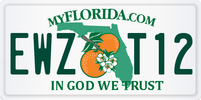 FL license plate EWZT12