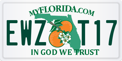 FL license plate EWZT17