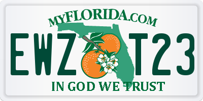 FL license plate EWZT23