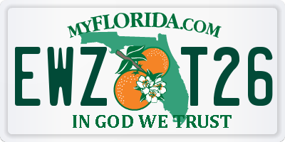 FL license plate EWZT26