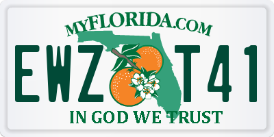 FL license plate EWZT41