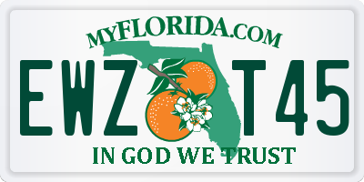FL license plate EWZT45