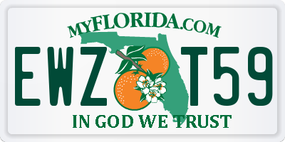 FL license plate EWZT59