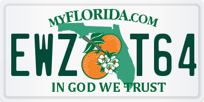 FL license plate EWZT64