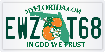 FL license plate EWZT68