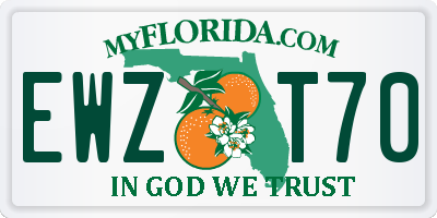 FL license plate EWZT70