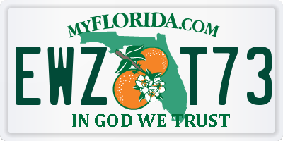 FL license plate EWZT73