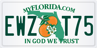 FL license plate EWZT75
