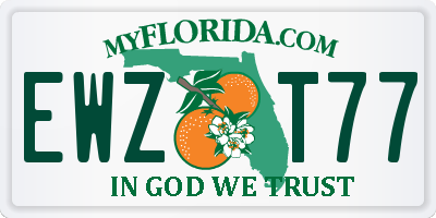 FL license plate EWZT77