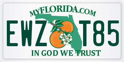 FL license plate EWZT85