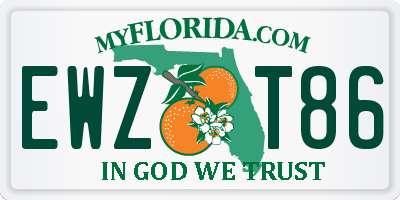FL license plate EWZT86