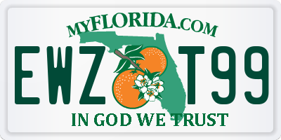 FL license plate EWZT99