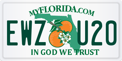 FL license plate EWZU20
