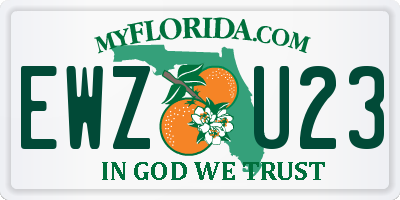 FL license plate EWZU23