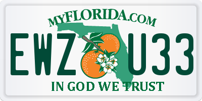 FL license plate EWZU33