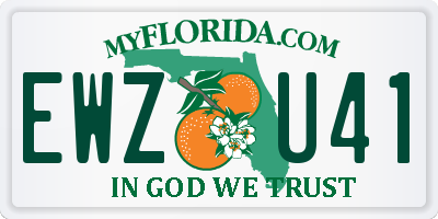FL license plate EWZU41