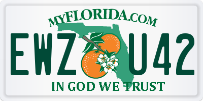 FL license plate EWZU42