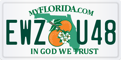 FL license plate EWZU48