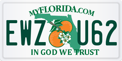 FL license plate EWZU62