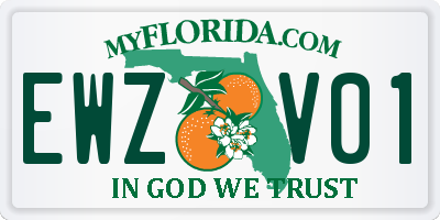 FL license plate EWZV01