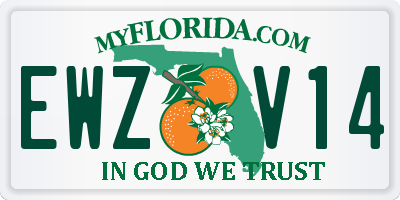 FL license plate EWZV14