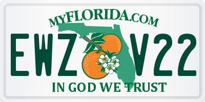 FL license plate EWZV22