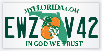 FL license plate EWZV42