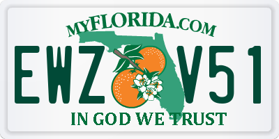 FL license plate EWZV51