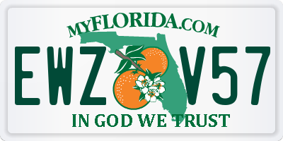 FL license plate EWZV57