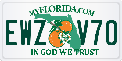 FL license plate EWZV70