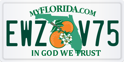 FL license plate EWZV75