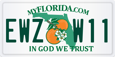 FL license plate EWZW11