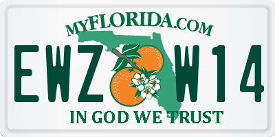 FL license plate EWZW14