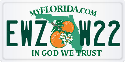 FL license plate EWZW22