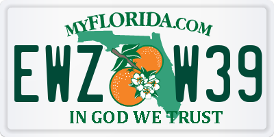 FL license plate EWZW39