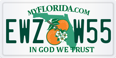 FL license plate EWZW55