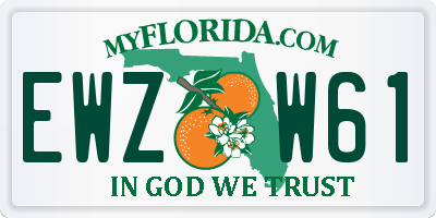 FL license plate EWZW61