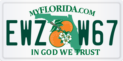 FL license plate EWZW67
