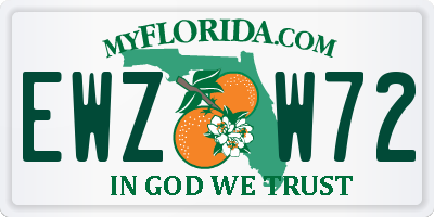 FL license plate EWZW72