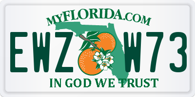 FL license plate EWZW73