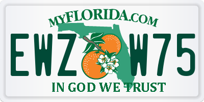 FL license plate EWZW75