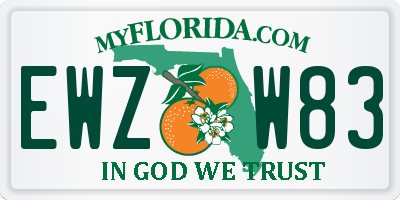 FL license plate EWZW83