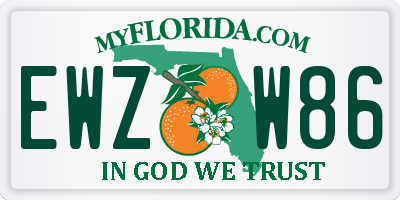 FL license plate EWZW86