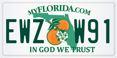 FL license plate EWZW91