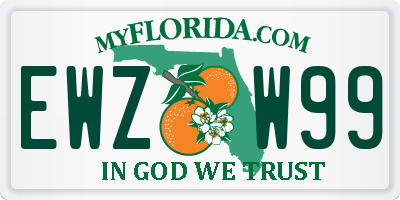 FL license plate EWZW99
